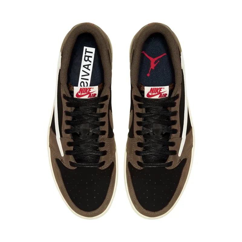 Jordan 1 Retro Low OG SP Travis Scott Black/Dark Mocha-University Red-Sail (CQ4277-001)