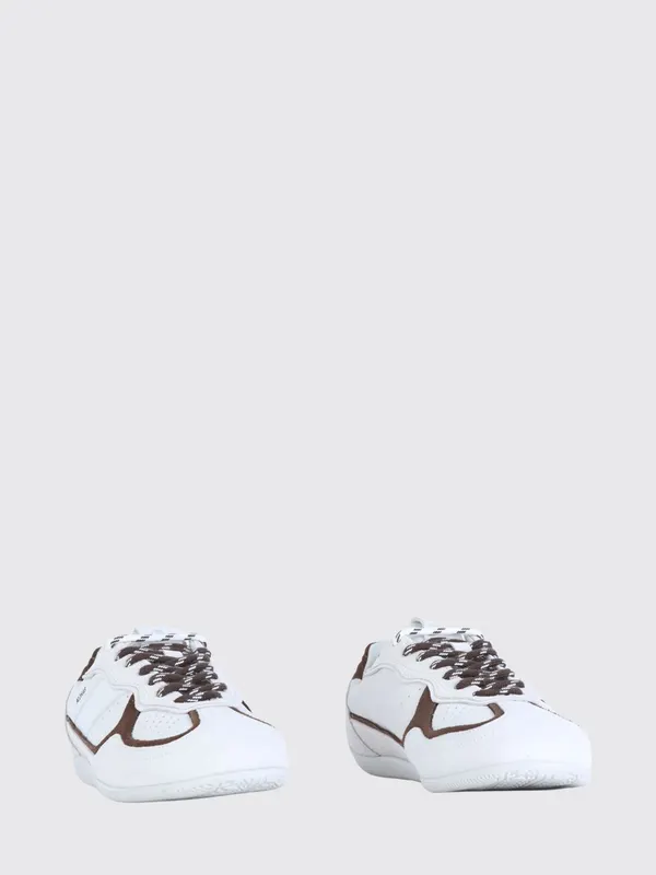 Alohas Two-Tone Leather and Suede with Printed Logo White (S10111402)