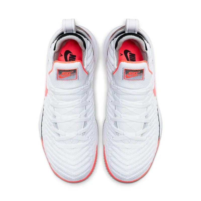 Nike LeBron 16 White Hot Lava White/Hot Lava-Flat Silver (CI1521-100)