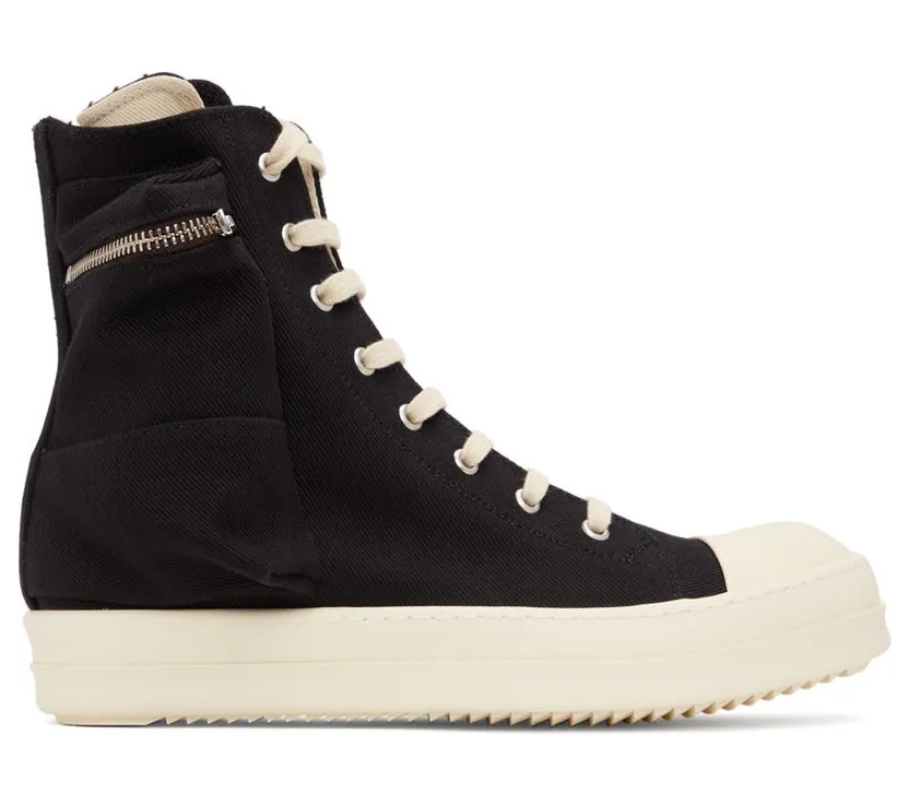 Rick Owens Drkshdw Black Cargo High Sneakers (DU01B7801 DM)