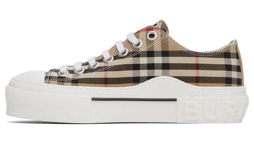 Burberry Beige Canvas Vintage Check Sneakers (8050506) (3)
