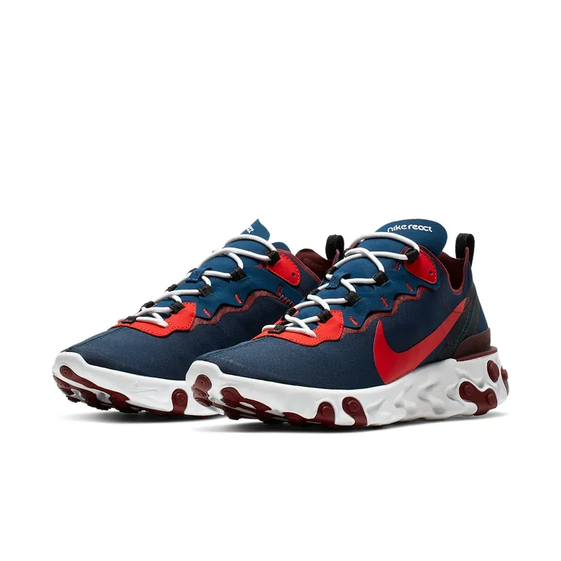 Nike React Element 55 Rabid Panda Blue Void/Team Red-White-Habanero Red (CJ0769-400)