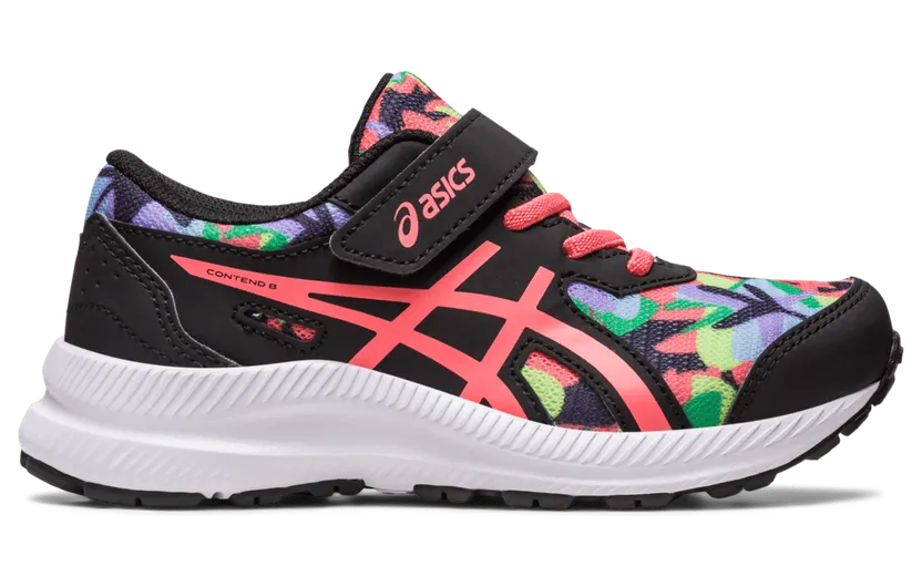 Asics Contend 8 Print Ps Black/Papaya (1014A293.004)