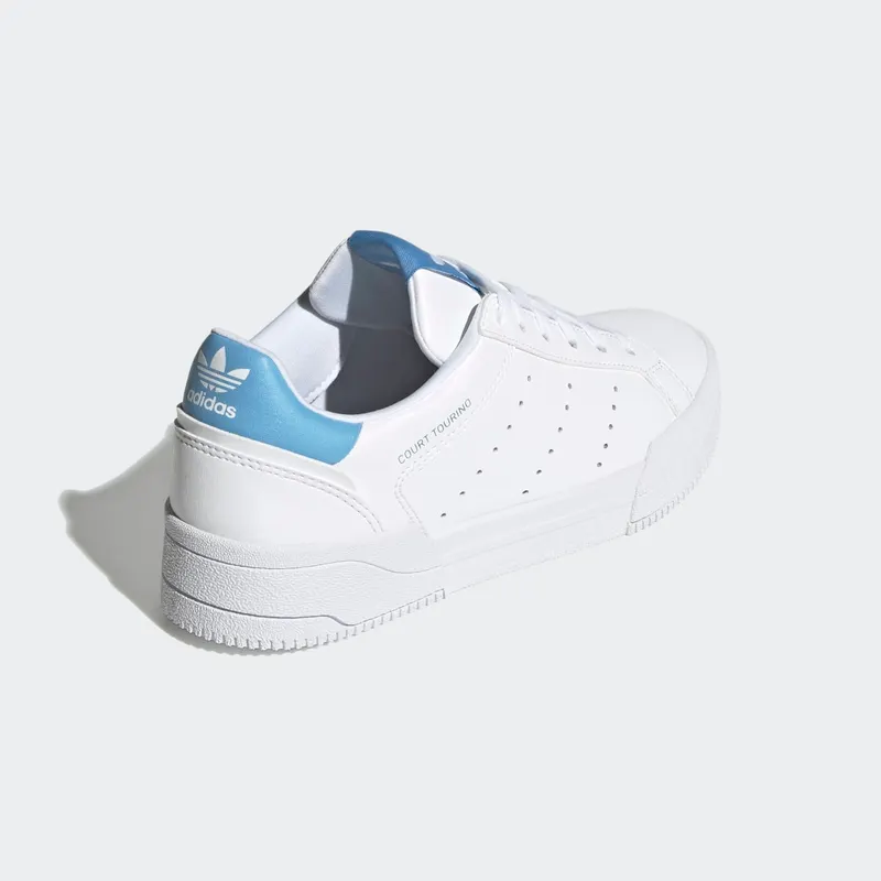 Adidas Court Tourino Cloud White / Light Blue / Core Black (H00763)