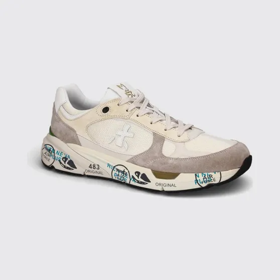 Premiata Mase Suede and Mesh Sneakers Beige (MASE8018)