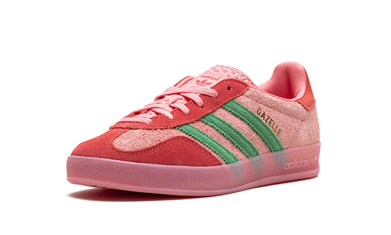 Adidas Gazelle Indoor “Pink Spark”: vrolijk kleurentrio in retrojas (3)