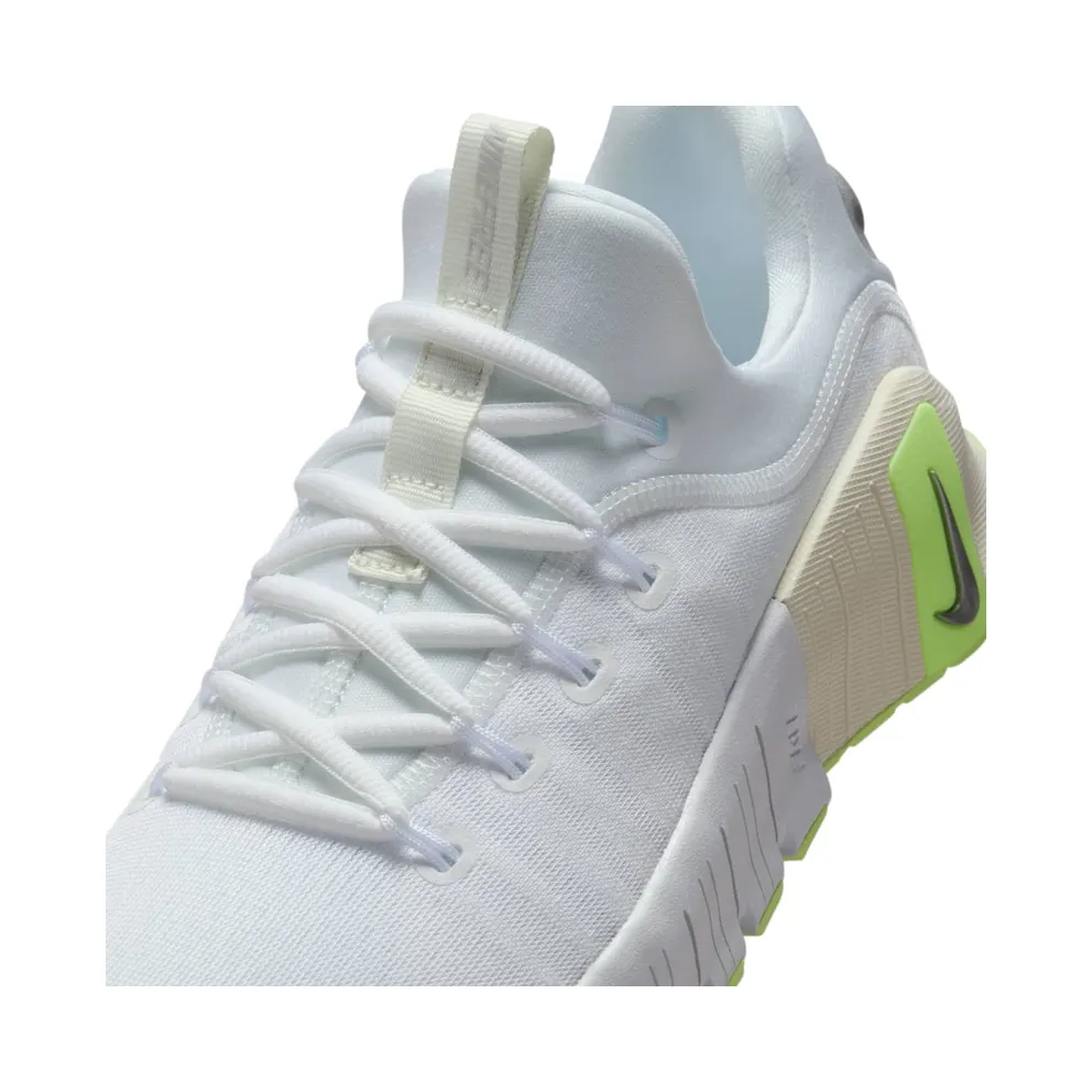 Nike Free Metcon 6 White Barely Volt Silver Metallic (FJ7126-108)