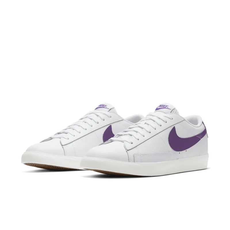 Nike Blazer Low Leather White Purple White/Voltage Purple-Sail (CI6377-103)