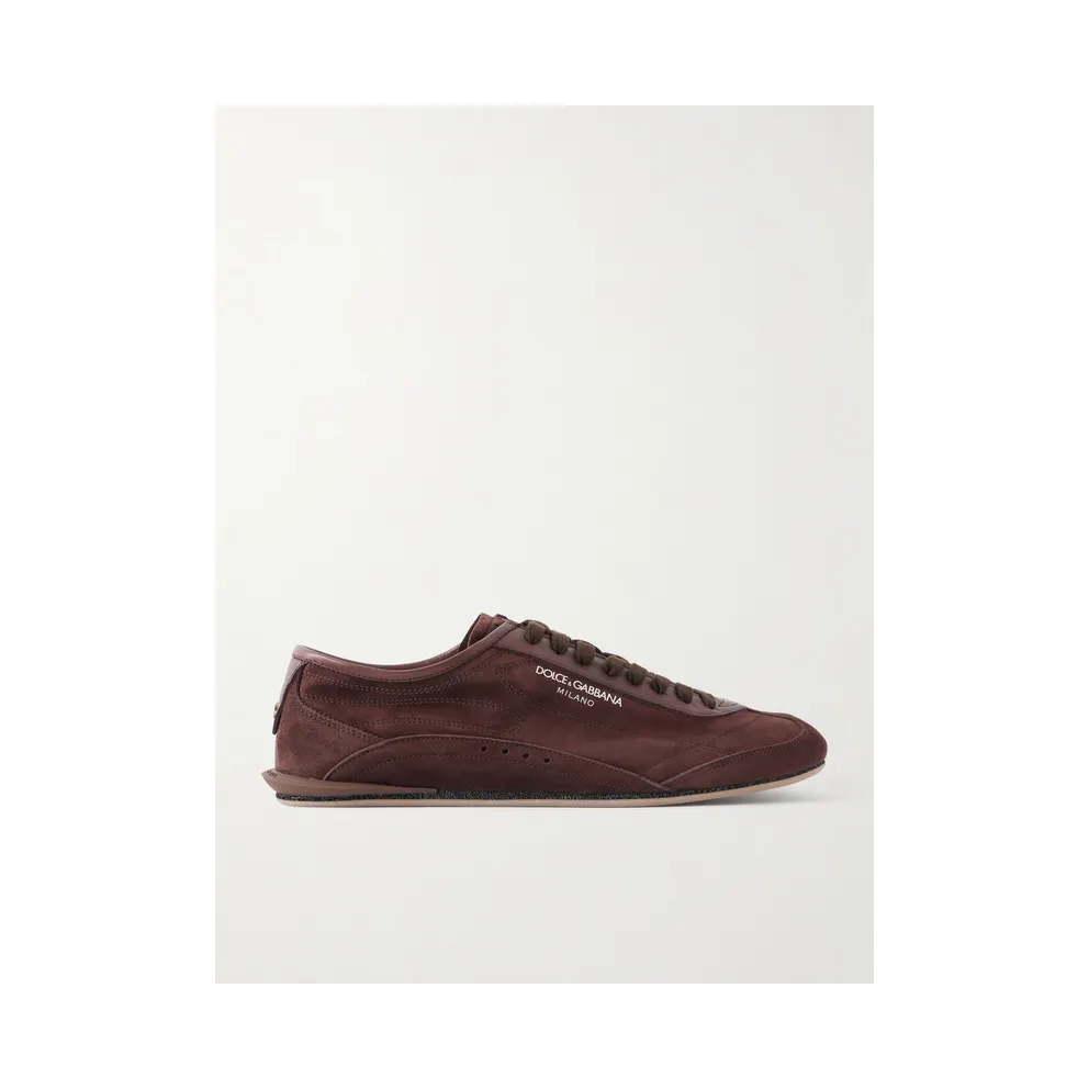 Dolce&Gabbana Leather-Trimmed Suede Brown (CS2473)