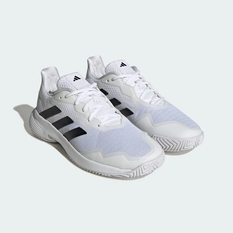 Adidas CourtJam Control Tennis Shoes Cloud White / Core Black / Matte Silver (ID1538)