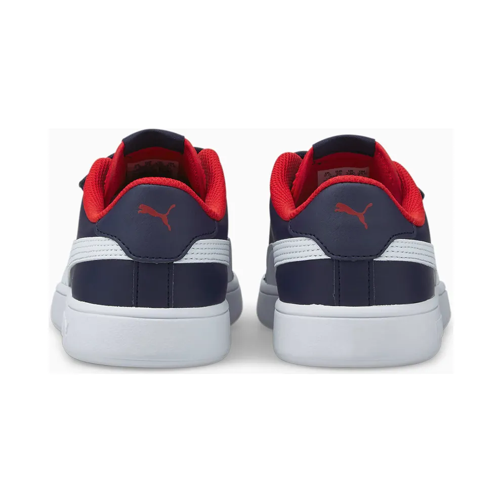 PUMA Smash V2 Kids’ Peacoat/White/High Risk Red (365173-13)