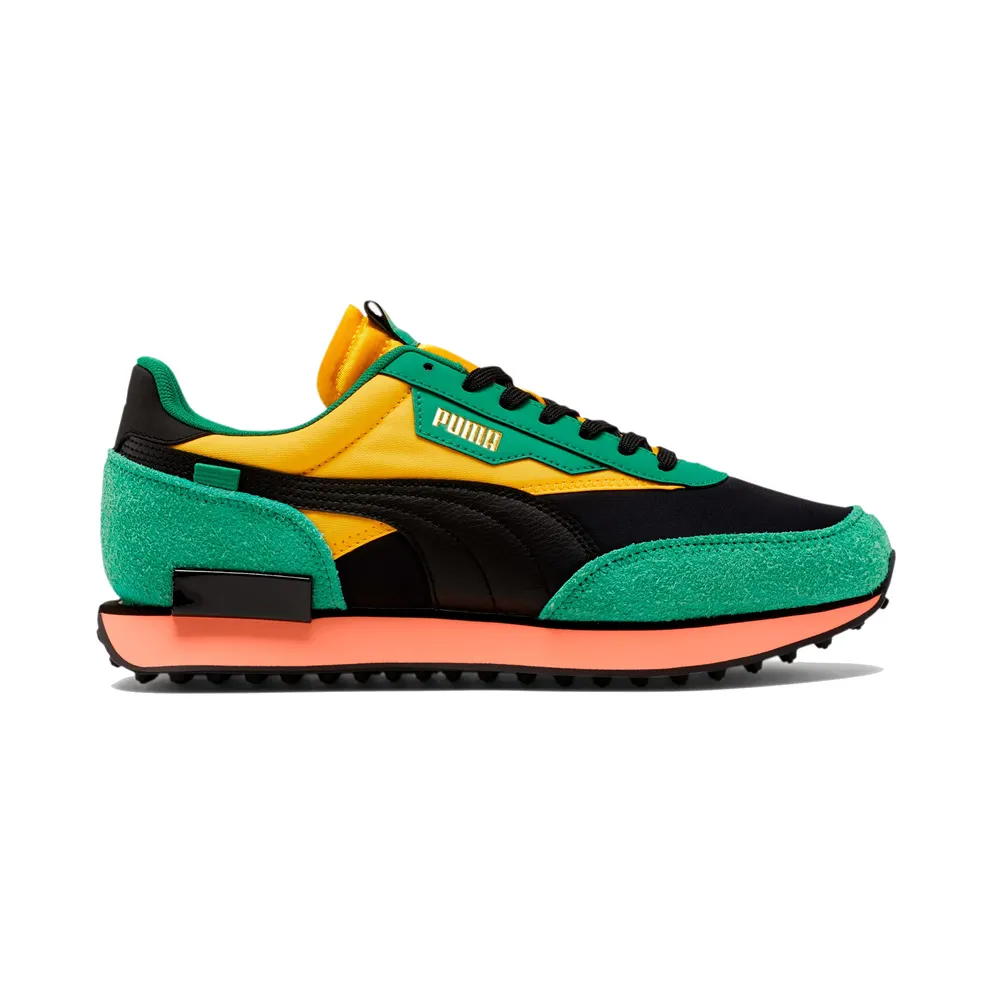 Puma Future Rider Game On Black Green Yellow Puma Black/Amazon Green-Speed Yellow (371320-03)