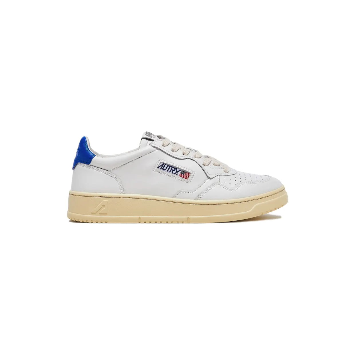 Autry Medalist Leather Low White Azure (AULM-LL46)