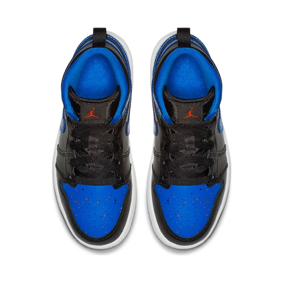 Jordan 1 Mid Royal Paint Splatter (640734-048)