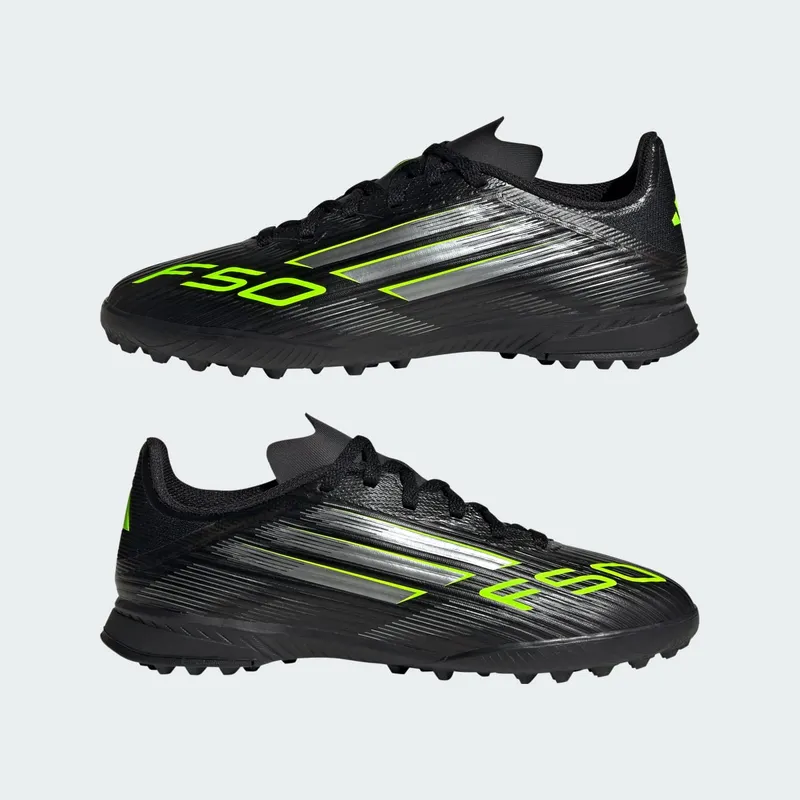 adidas F50 League Turf Core Black Iron Metallic Lucid Lemon (JH9999)