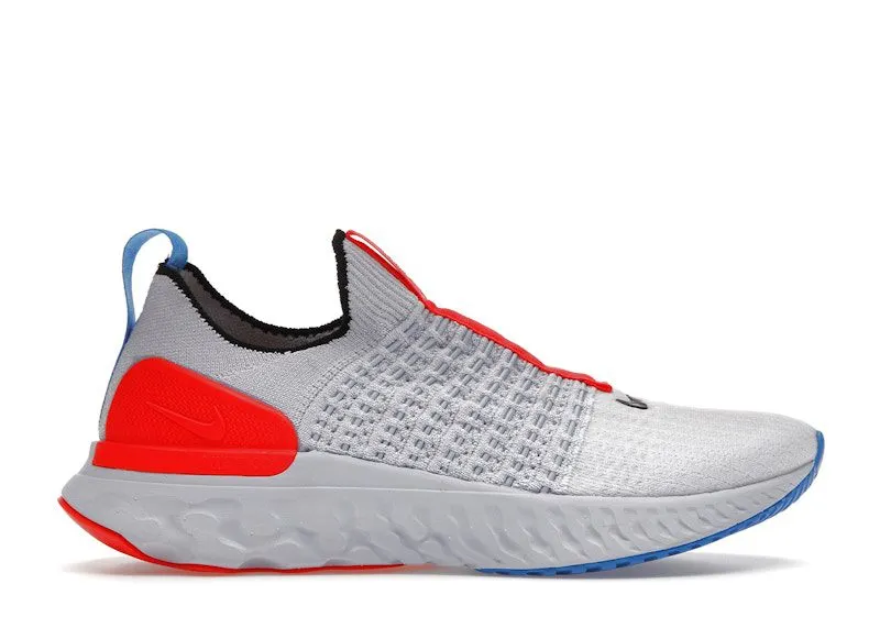 Nike React Phantom Run Flyknit 2 Football Grey Bright Crimson (DV2179-001)