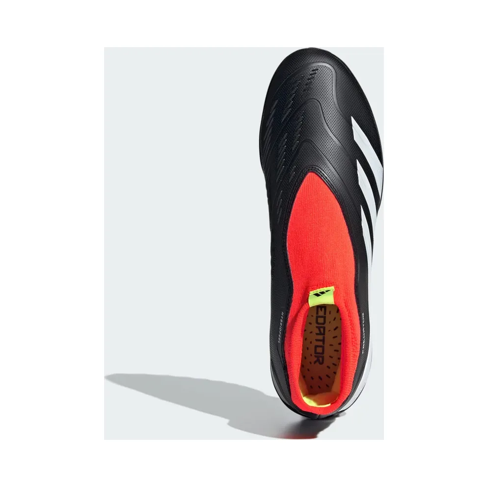 adidas Predator 24 League Laceless Turf Core Black Cloud White Solar Red (IG7715)