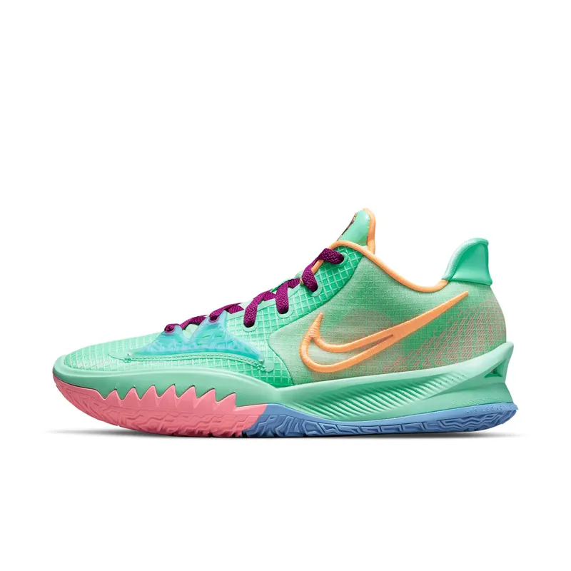 Nike Kyrie Low 4 “Green Glow / Red Plum / Metallic Gold / Atomic Orange” (CW3985-300)