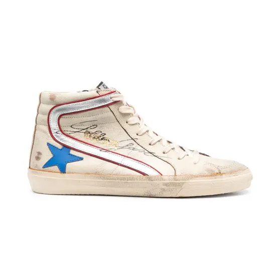 Golden Goose Slide high-top sneakers – Beige (GMF00115F004577)