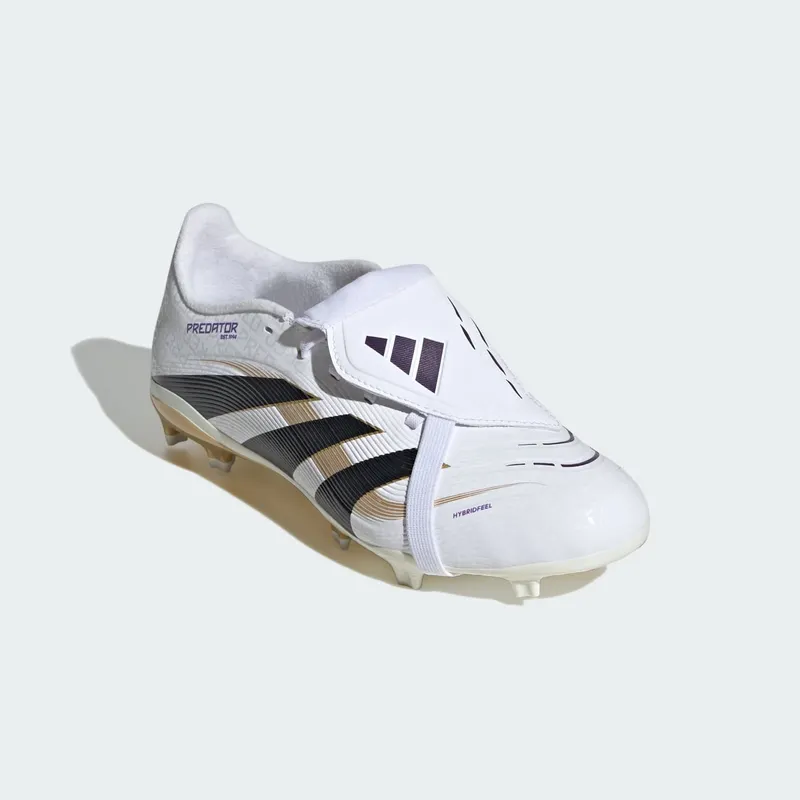 adidas Predator League Fold-Over Tongue FG/MG Cloud White Core Black Gold Metallic (IH9587)