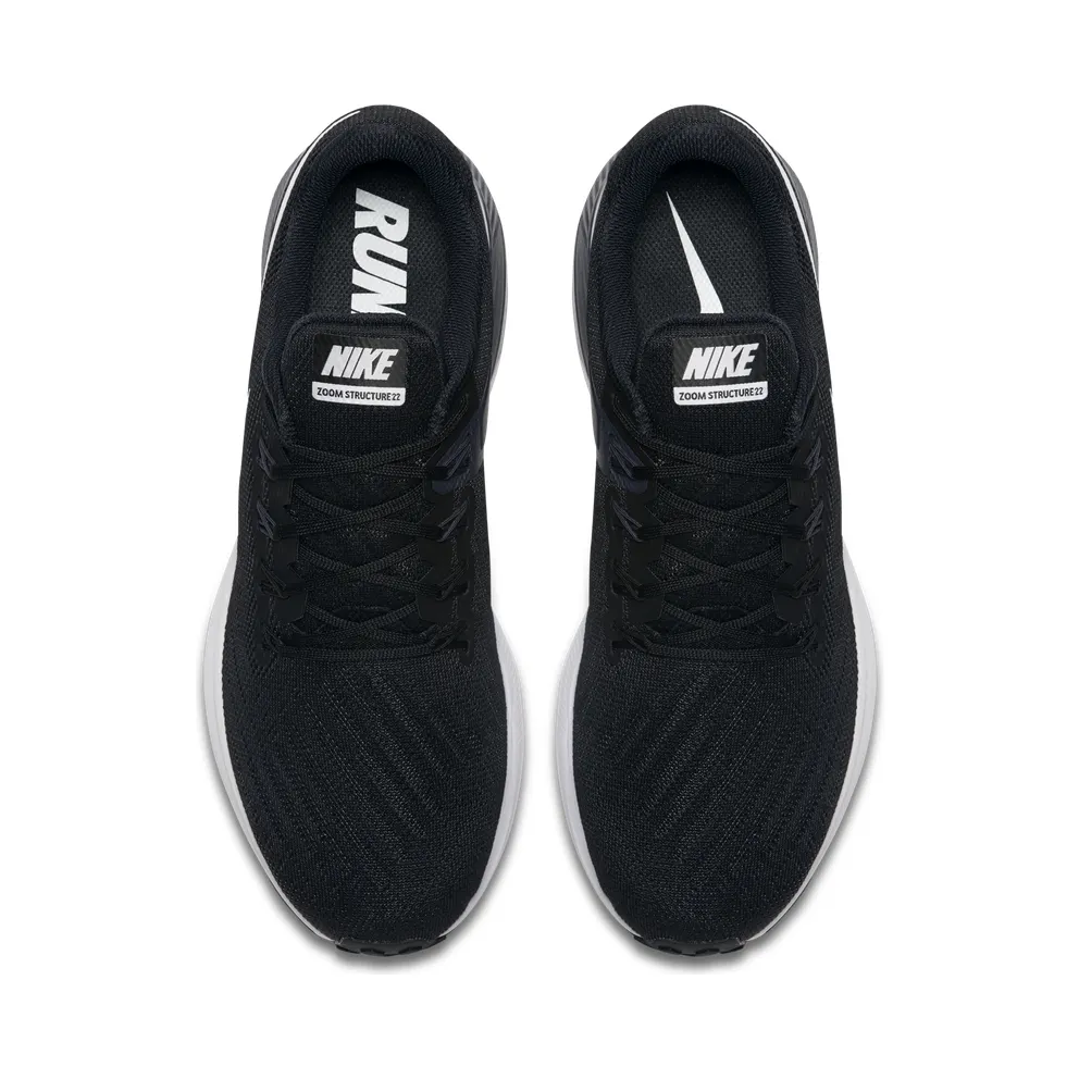 Nike Air Zoom Structure 22 Black Black Gridiron White (AA1636-002)