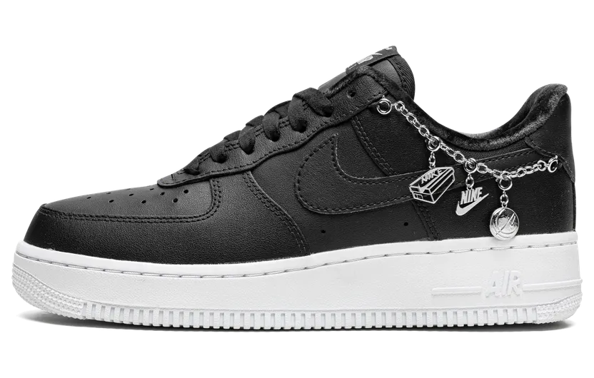 Nike Air Force 1 Low LX Black Pendant (W) – “Black / White / Metallic Silver” (DD1525-001)