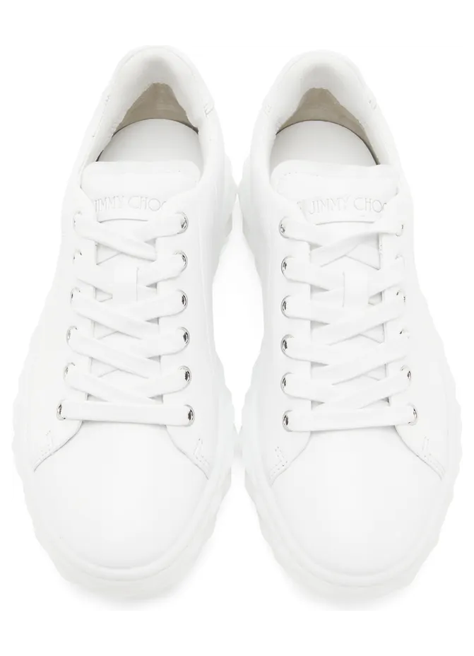 Jimmy Choo White Diamond Light Sneakers (DIAMOND LIGHT/F NAP) (4)