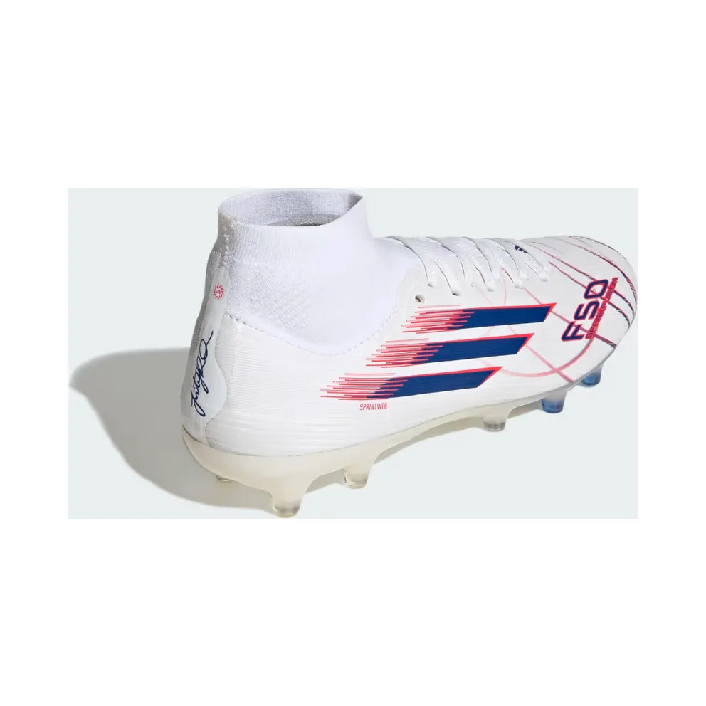 adidas F50 Sparkfusion Pro Mid Cut Firm Ground / Artificial Ground Football Boots Womens “Cloud White / Royal Blue / Lucid Red” (KJ1436)