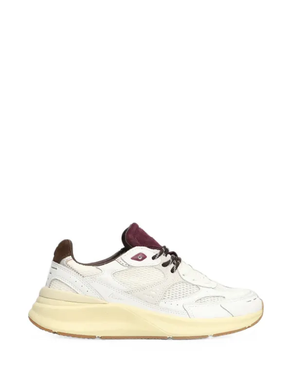 D.A.T.E. Musa HF mesh-panelled leather sneakers – White (W451MSHFWN)