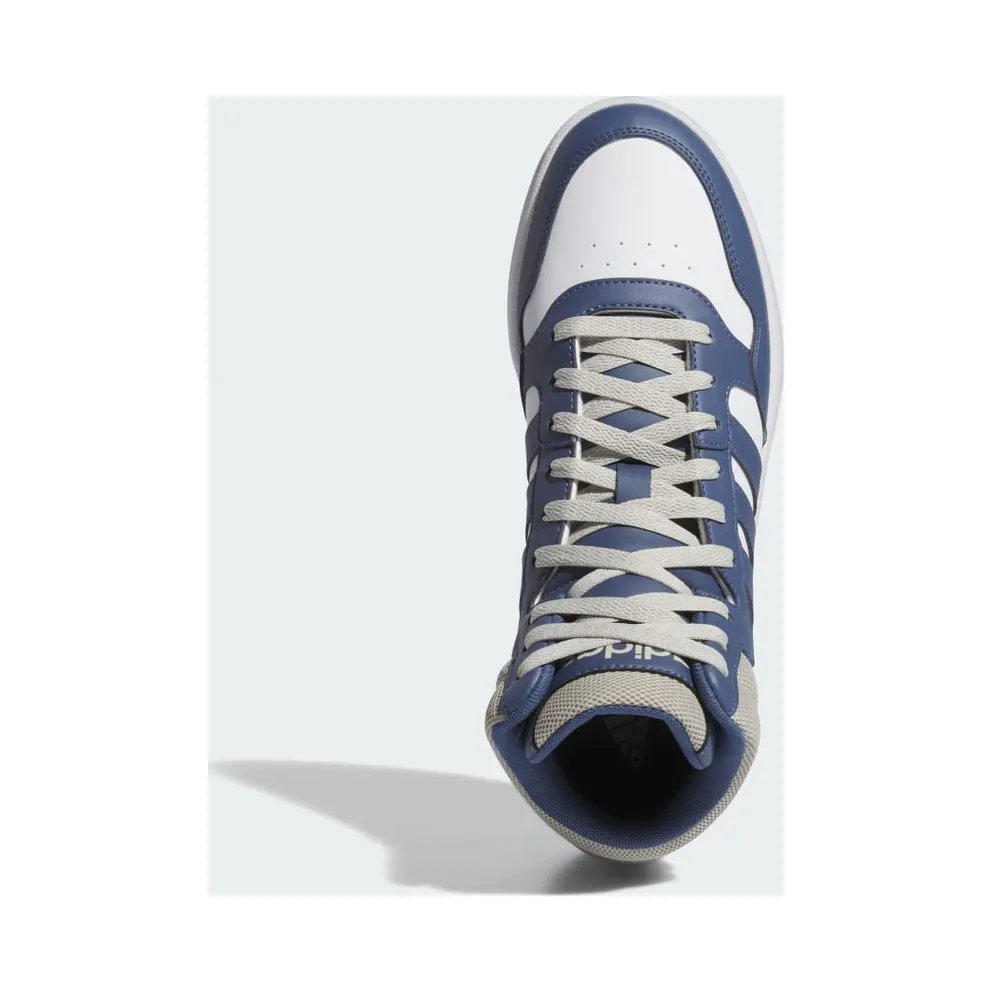 Adidas Hoops 3.0 Mid Lifestyle Basketball Classic Vintage Cloud White / Preloved Blue / Putty Grey (IH0158)