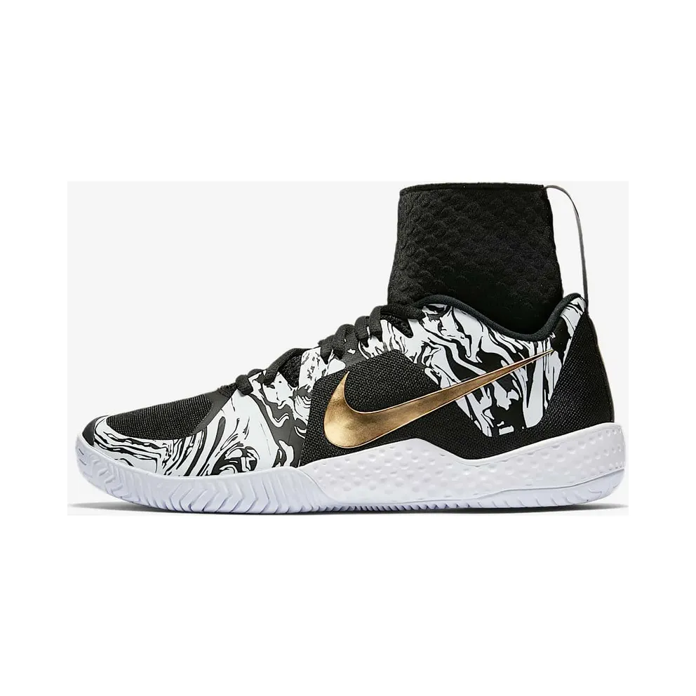 Nike Court Flare BHM 2017 (W) White/Black-Metallic Gold (848453-100)