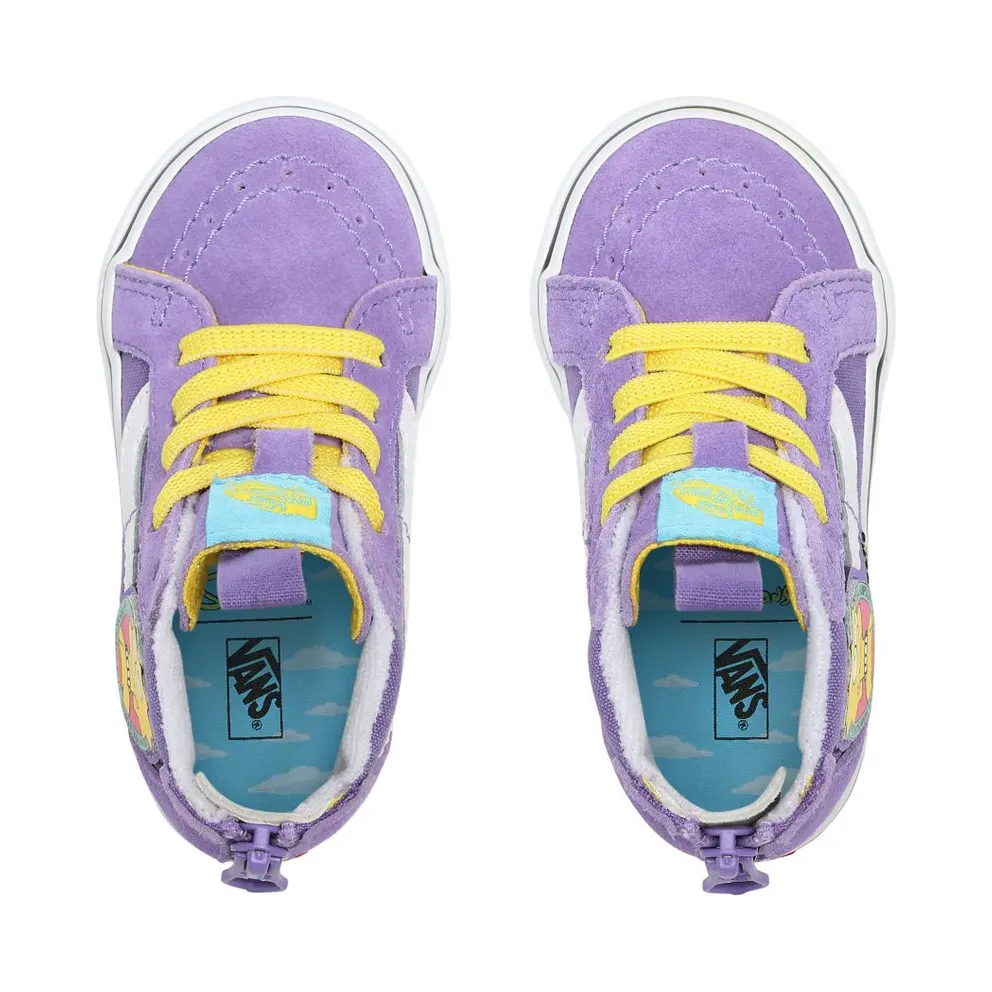 Vans The Simpsons X Vans Lisa 4 Prez Sk8-hi Zip Toddler Shoes Purple (VN0A4BV117G)