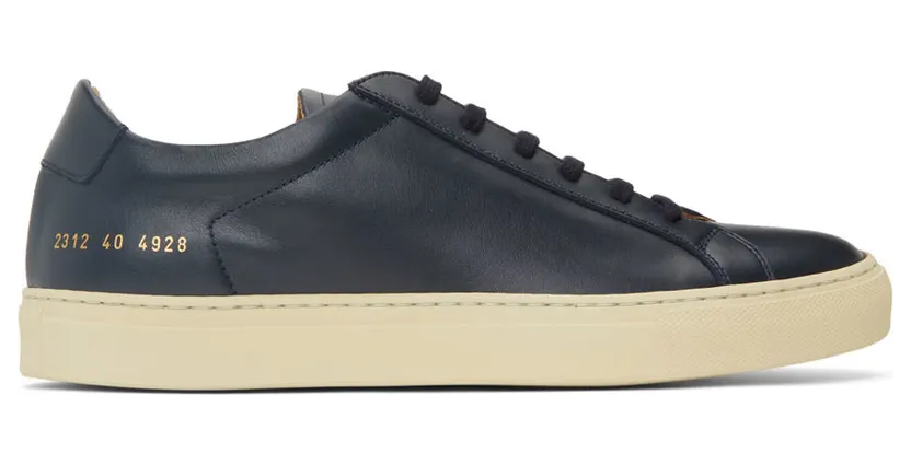 Common Projects Navy Retro Vintage Low Sneakers (2312)