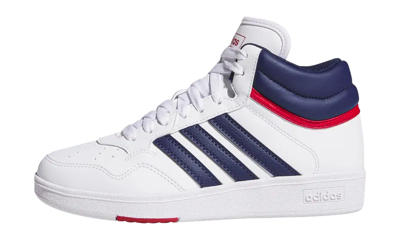 Adidas Hoops 4.0 Mid GS “Cloud White / Dark Blue / Team Victory Red” (JI0904)