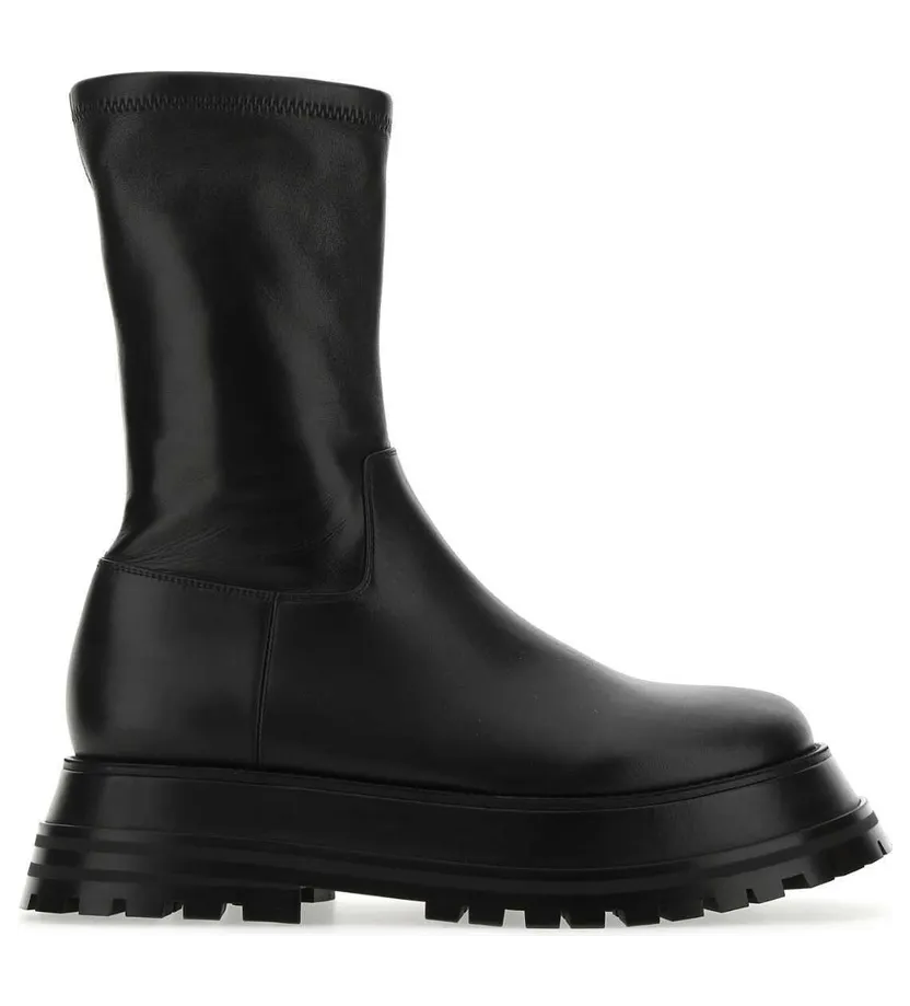 Burberry Leather Boots Black (W) (80436471)