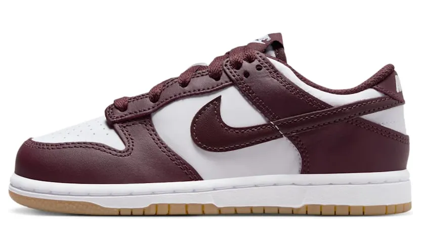 Nike Dunk Low “White / Gum Light Brown / Burgundy Crush” (HJ9283-100)