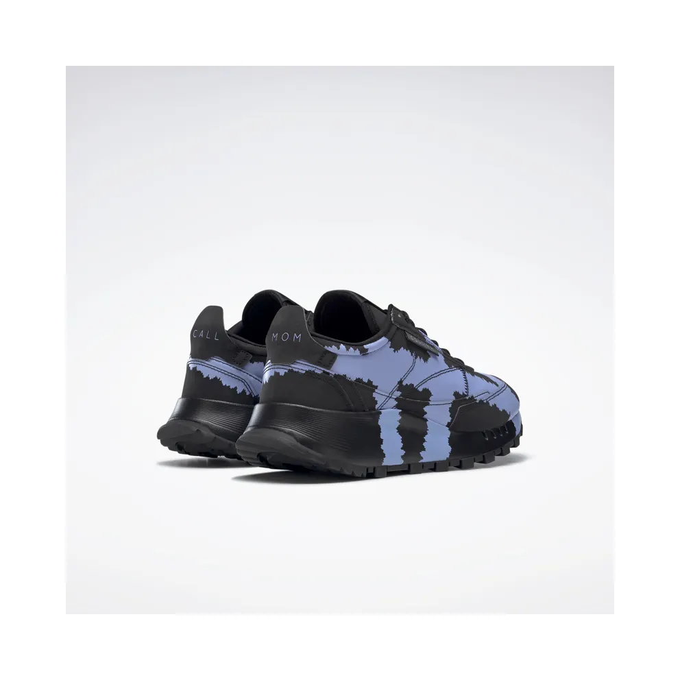 Reebok Collina Strada Classic Leather Legacy Shoes Core Black / Lilac Glow / Cloud White