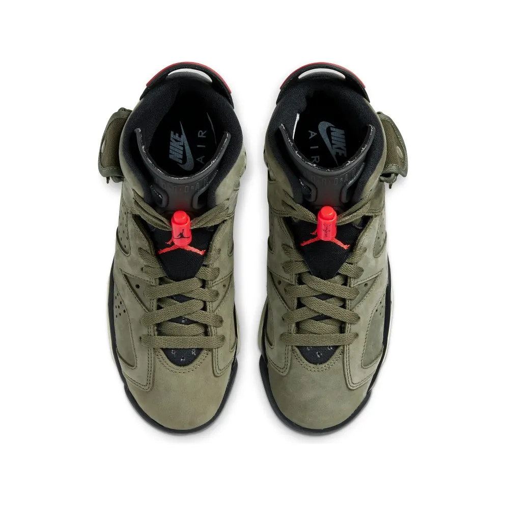 Air Jordan x Travis Scott Cactus Jack Nike AJ VI 6 ‘Medium Olive’ (GS) (2019) (CN1085-200)
