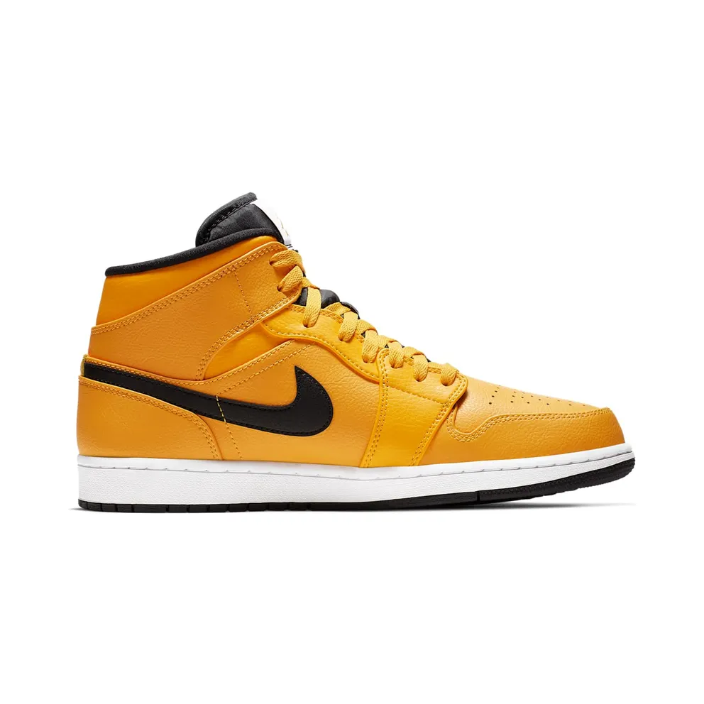 Air Jordan Nike AJ I 1 Mid University Gold Black (2019) (554724-700)