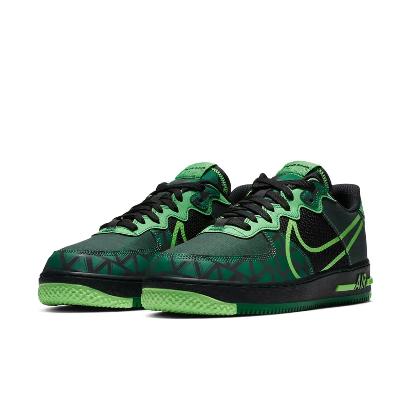 Nike Air Force 1 React Naija Black/Pine Green-Green Strike (CW3918-001)