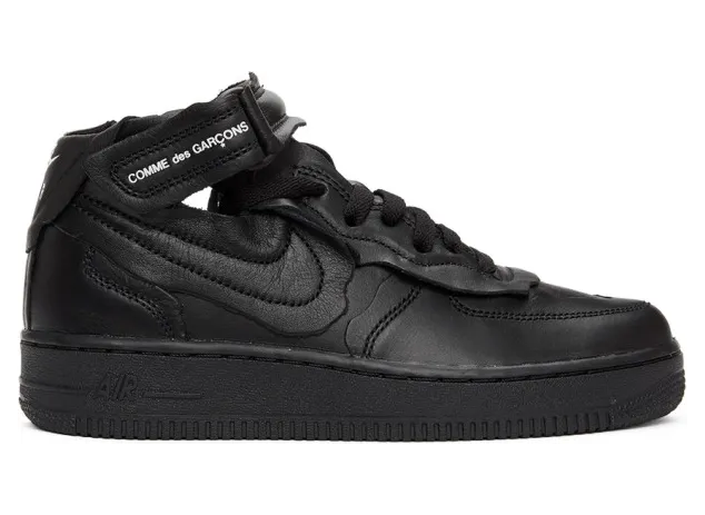 Comme des Garcons Black Nike Edition Air Force 1 Mid Sneakers (GF-K108-001)