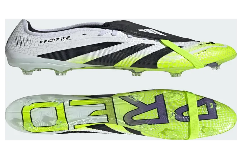 adidas Predator Pro Fold-Over Tongue FG Cloud White Core Black Lucid Lemon (JS4071)