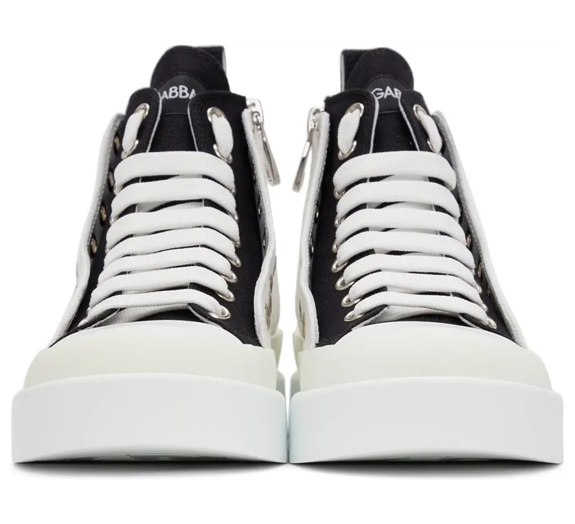 Dolce & Gabbana Portofino Light Colorblock Mid-Top Sneakers (CK1833 AO853) (2)