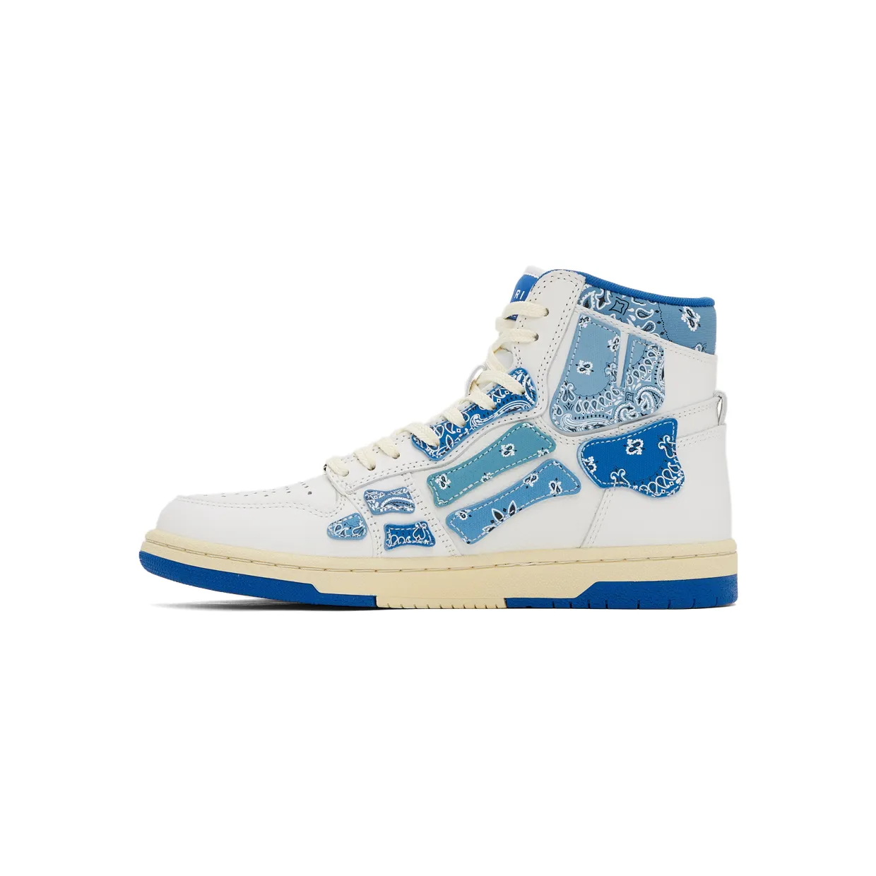 AMIRI White & Blue Skel Top Hi Bandana Sneakers (PS22MFS016-420) (3)