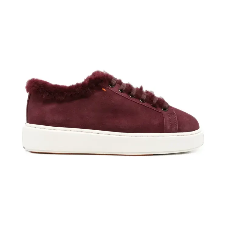 Santoni Clean Icon fur-trim “Red” (WBCD61524BARPTOY)