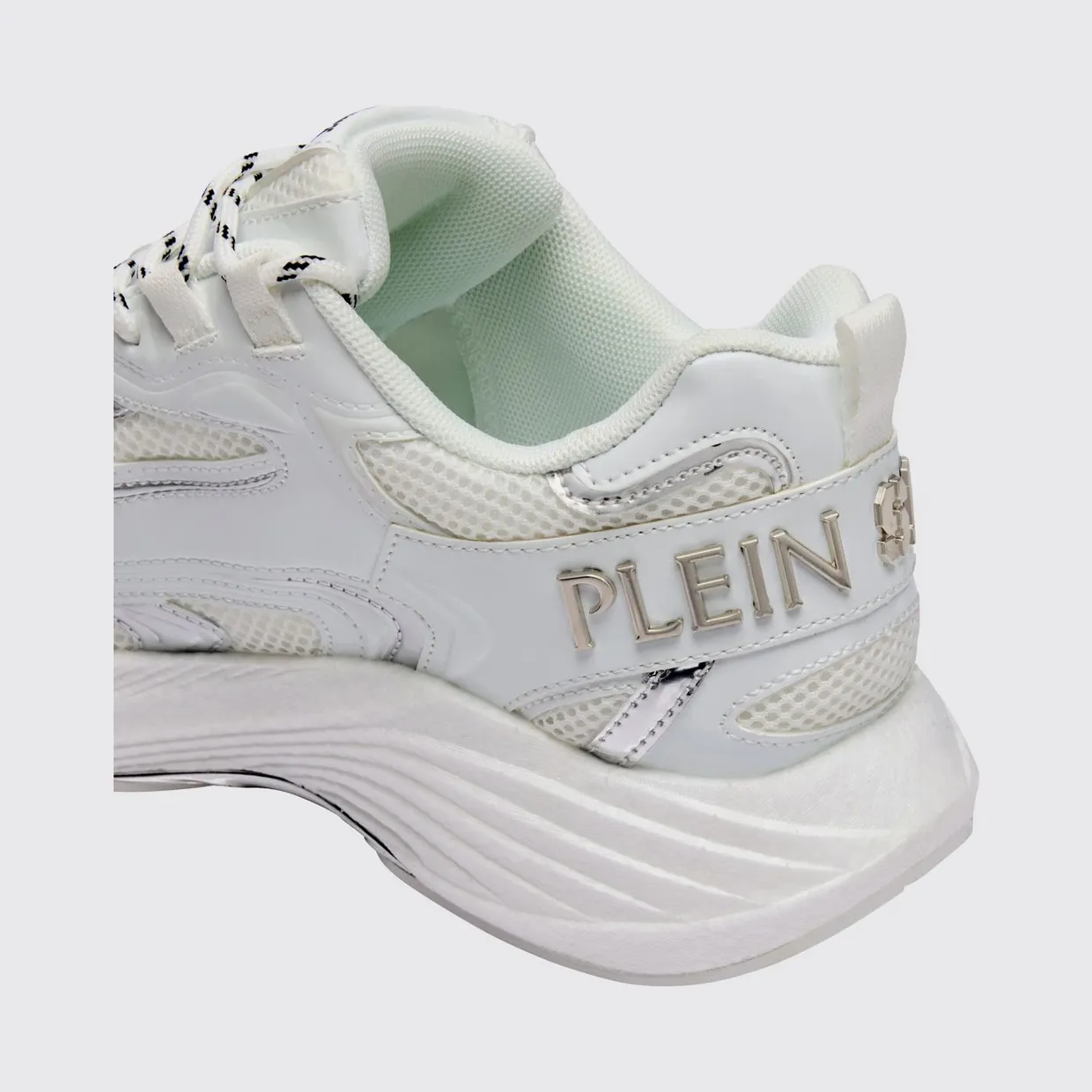 Plein Sport Pegasus Project Mesh And Patent Leather Sneakers White (FAESUSC0848STE003N01) (3)