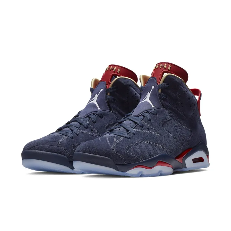Jordan 6 Retro Doernbecher 15th Anniversary Midnight Navy/White-Varsity Red-Metallic Gold (CI6293-416)
