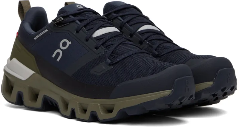 On Navy Waterproof Cloudwander Sneakers (73.98604)