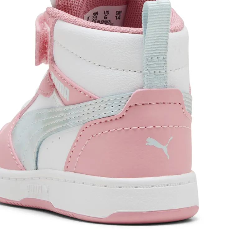 Puma Rebound V6 Mid Space Belle “Sea Glass / Pinkscape / Puma White” (402769_01)