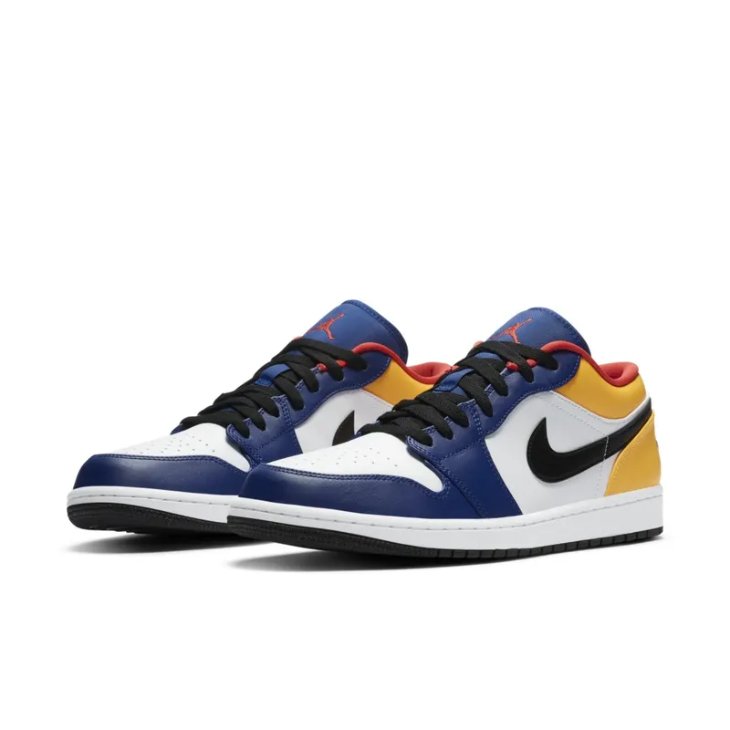 Air Jordan Nike AJ I 1 Low Blue Yellow (2020) (553558-123)